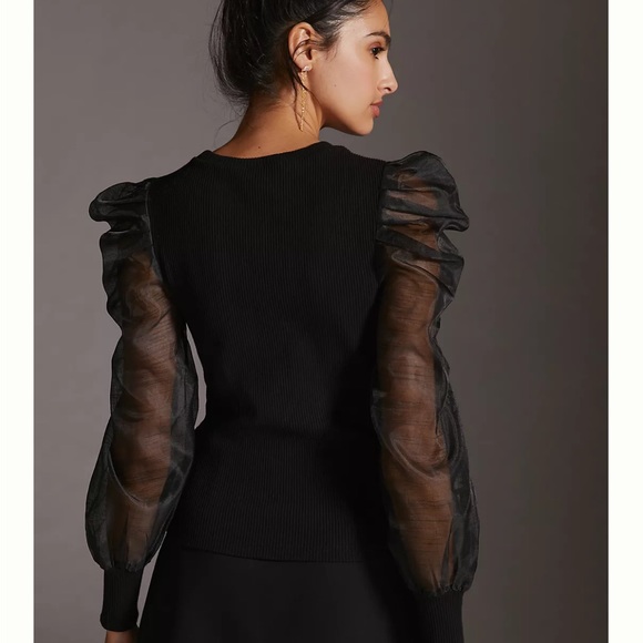 ✨SOLD✨Anthropologie Dolan Puff Sleeve Top - Picture 8 of 9